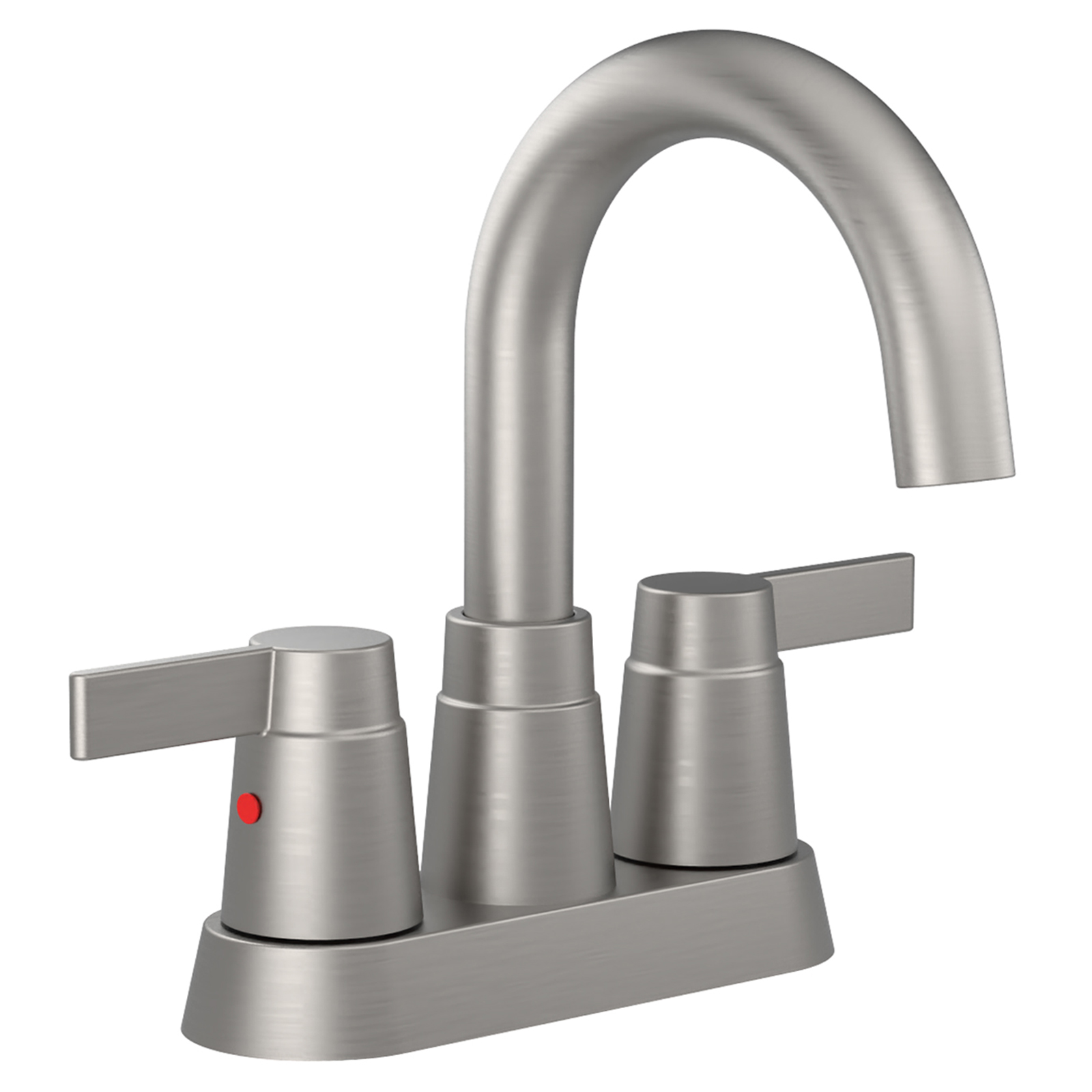 Bathroom Faucet Brushed Nickel 2-Handle Bathroom Sink Faucet 360 Degree High Arc Swivel Spout Centerset 4 Inch Vanity Faucet RV Bathroom Faucet 3 Holes[Unable ship on weekends, TK/TEMU only for pickup, only TX10643 warehouse supports GOFO]
