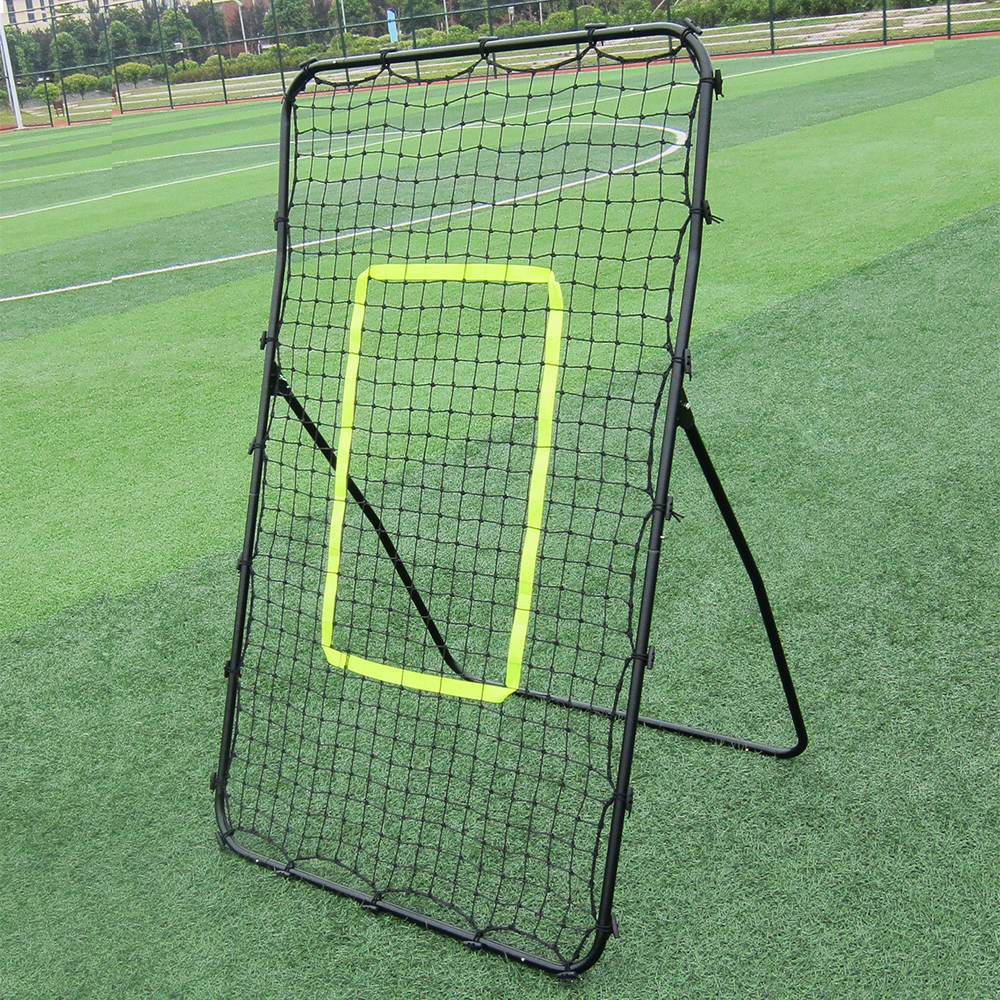 Professional Galvanized Steel Pipe Rebound Soccer/Baseball Goal Black
